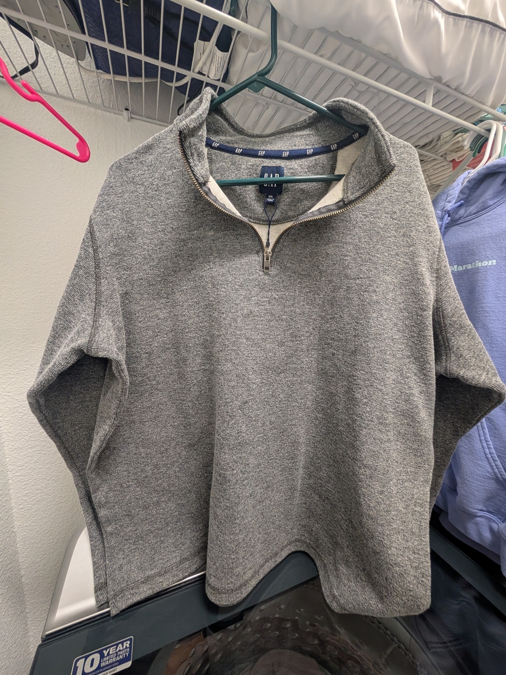 GAP Gray Half-Zip Lightweight Pullover